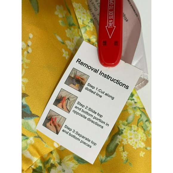 Mac Duggal Yellow Floral Backless Formal Gown Maxi Dress NWT Sz 0 - Picture 9 of 11